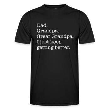 Great grandfather ad vintage gift - Men's Functional T-Shirt - black - Front - AI Model Male 178 dark (178cm)