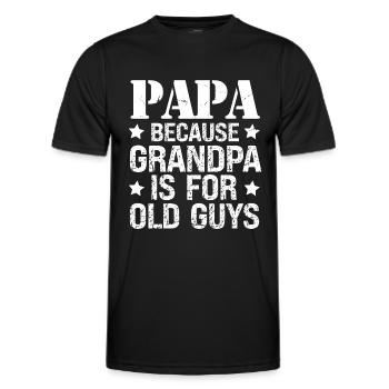 Grand Père C'est Pour Les Vieux Cadeau - T-shirt sport Homme - noir - Devant - AI Model Male 178 dark (178cm)