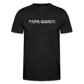 Dad Gamer Mann Humor Videospiele Geschenk - Männer Funktions-T-Shirt - Schwarz - Vorne - AI Model Male 178 dark (178cm)