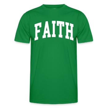 Faith - Men's Functional T-Shirt - kelly green - Front - AI Model Male 178 dark (178cm)