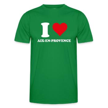 Ich liebe Aix-en-Provence Geschenktourismus - Männer Funktions-T-Shirt - Kelly Green - Vorne - AI Model Male 178 dark (178cm)