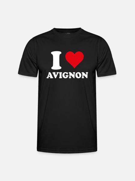 I Love Avignon Gift Tourism - Men's Functional T-Shirt - black