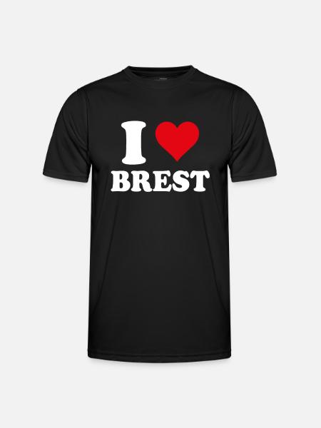 I Love Brest Gift Tourism - Men's Functional T-Shirt - black