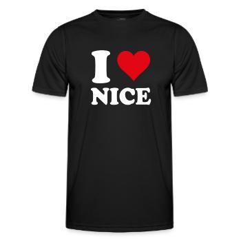 I Love Nice Gift Tourism - Men's Functional T-Shirt - black - Front - AI Model Male 178 dark (178cm)