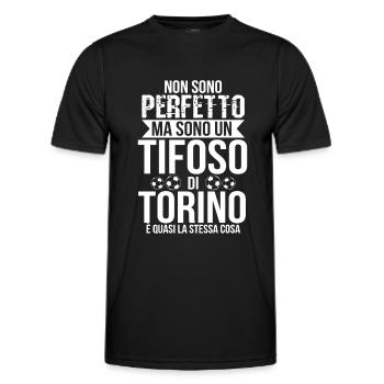 Turin Turin Fußball Fußball Fan Geschenkidee - Männer Funktions-T-Shirt - Schwarz - Vorne - AI Model Male 178 dark (178cm)