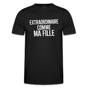 Toller Vater wie meine Tochter Vatertag - Männer Funktions-T-Shirt - Schwarz - Vorne - AI Model Male 178 dark (178cm)