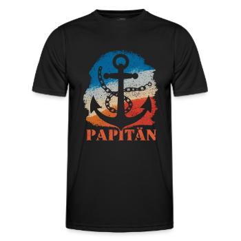 Papitän Anker Maritim Nostalgie - T-shirt sport Homme - noir - Devant - AI Model Male 178 dark (178cm)