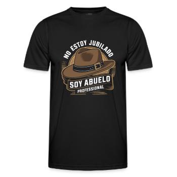 Je ne suis pas à la retraite, je suis un grand-père professionnel - T-shirt sport Homme - noir - Devant - AI Model Male 178 dark (178cm)