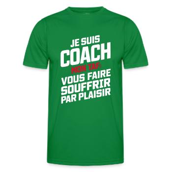 Coach Sportif Mon Taf Vous Faire Souffrir Cadeau - T-shirt sport Homme - vert - Devant - AI Model Male 178 dark (178cm)