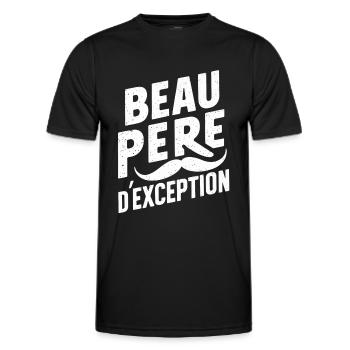 Father-in-law Exceptional Father's Day Gift Idea - Men's Functional T-Shirt - black - Front - AI Model Male 178 dark (178cm)