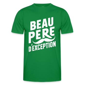 Beau Père D'Exception Idée Cadeau Fête Des Pères - T-shirt sport Homme - vert - Devant - AI Model Male 178 dark (178cm)