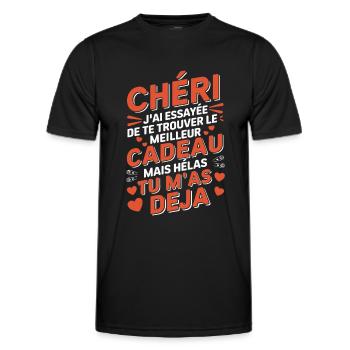 Darling Finding the Best Gift Couple Love - Men's Functional T-Shirt - black - Front - AI Model Male 178 dark (178cm)