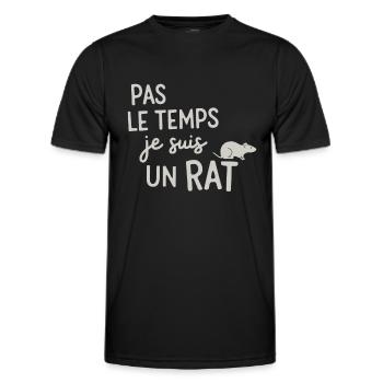 No time I'm a rat - Men's Functional T-Shirt - black - Front - AI Model Male 178 dark (178cm)