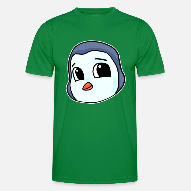Pinguin Kopf Vogel Seevogel Männer Funktions-T-Shirt
