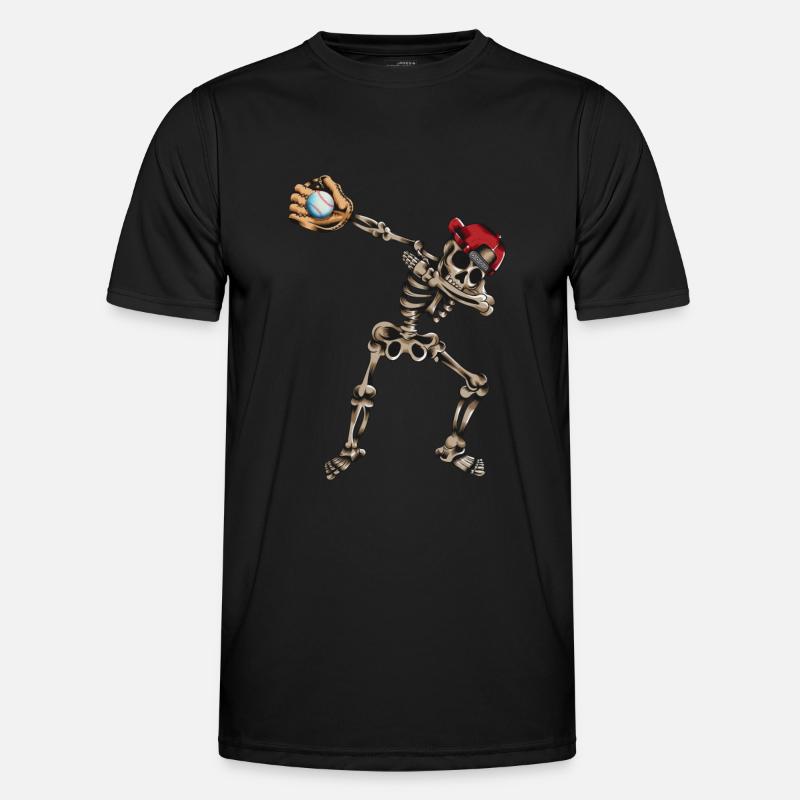 Skeleton Baseball Baseball Gant De Baseball Danse Dabbing T-shirt sport Homme