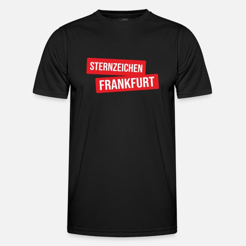 Sternzeichen Frankfurt - Trend Spruch - Männer Funktions-T-Shirt - Schwarz