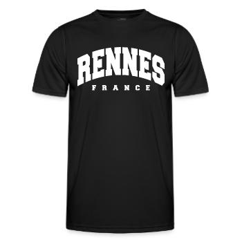 Rennes - Männer Funktions-T-Shirt - Schwarz - Vorne - AI Model Male 178 dark (178cm)