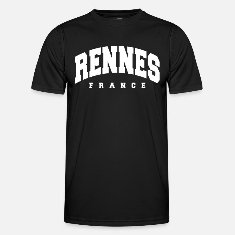 Rennes - Männer Funktions-T-Shirt - Schwarz