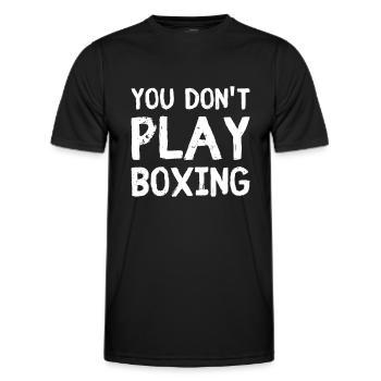 Boxkämpfer, Boxsport, Boxen Geschenkidee - Männer Funktions-T-Shirt - Schwarz - Vorne - AI Model Male 178 dark (178cm)