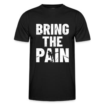 BRING THE PAIN - Boxing, Fightwear Gift Idea - Men's Functional T-Shirt - black - Front - AI Model Male 178 dark (178cm)