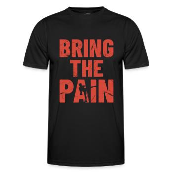 BRING THE PAIN - Boxing, Fightwear Gift Idea - Men's Functional T-Shirt - black - Front - AI Model Male 178 dark (178cm)