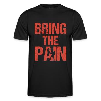 BRING THE PAIN - Boxing, Fightwear Gift Idea - Men's Functional T-Shirt - black - Front - AI Model Male 178 dark (178cm)