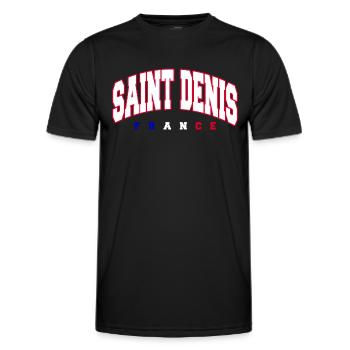 Saint-Denis - T-shirt sport Homme - noir - Devant - AI Model Male 178 dark (178cm)