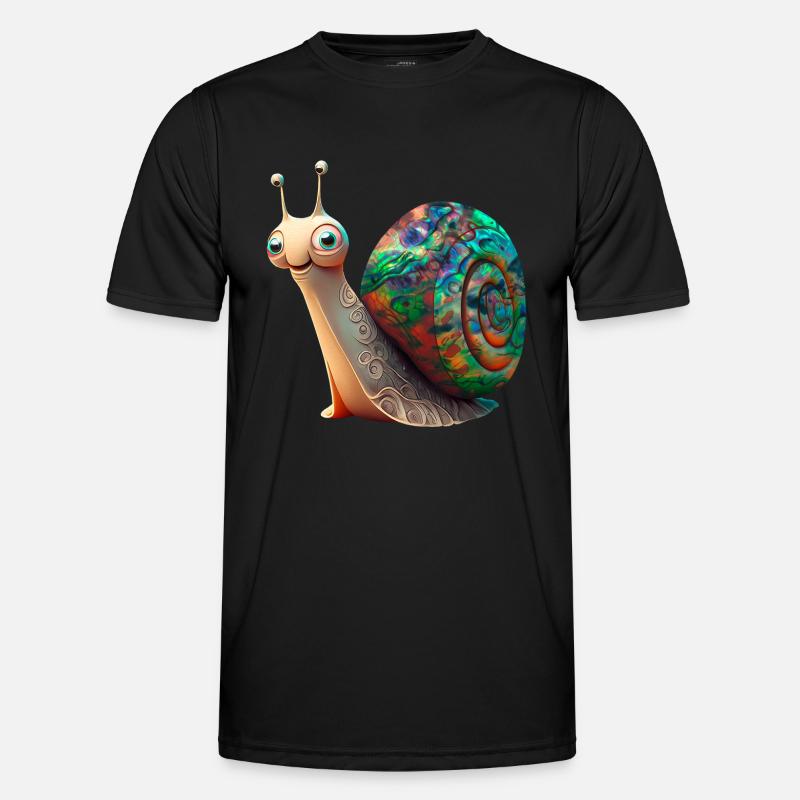 Opal Snail - Opal Snail Shell - Men's Functional T-Shirt - black