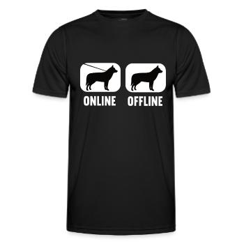 En ligne hors ligne Husky Propriétaire de Husky Propriétaire de Husky Propriétaire de Husky - T-shirt sport Homme - noir - Devant - AI Model Male 178 dark (178cm)
