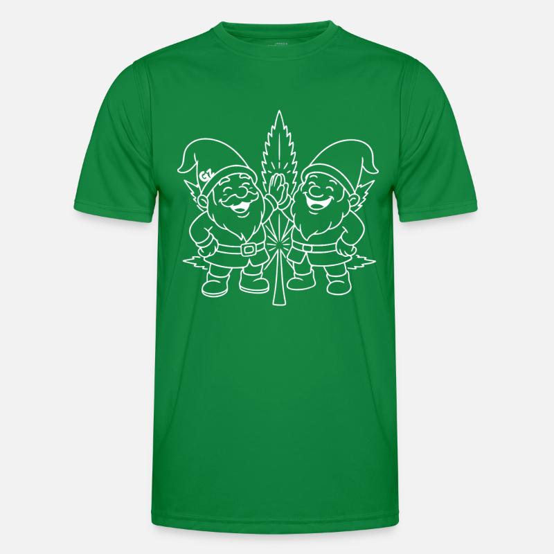 Zwergenfreunde mit Cannabisblatt Männer Funktions-T-Shirt