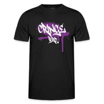 Peinlich Bro Graffiti | Gamer&Streamer |Meme - Männer Funktions-T-Shirt - Schwarz - Vorne - AI Model Male 178 dark (178cm)