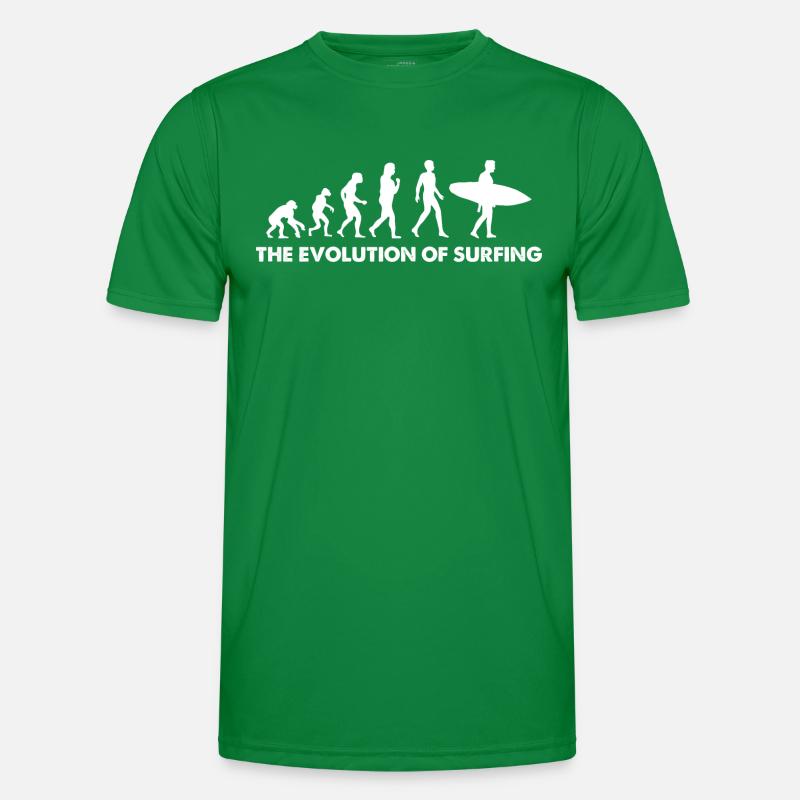 The Evolution Of Surfing Männer Funktions-T-Shirt