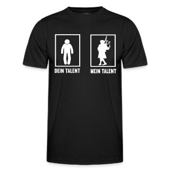 Dein Talent Mein Talent Dudelsack Dudelsackspieler - Männer Funktions-T-Shirt - Schwarz - Vorne - AI Model Male 178 dark (178cm)