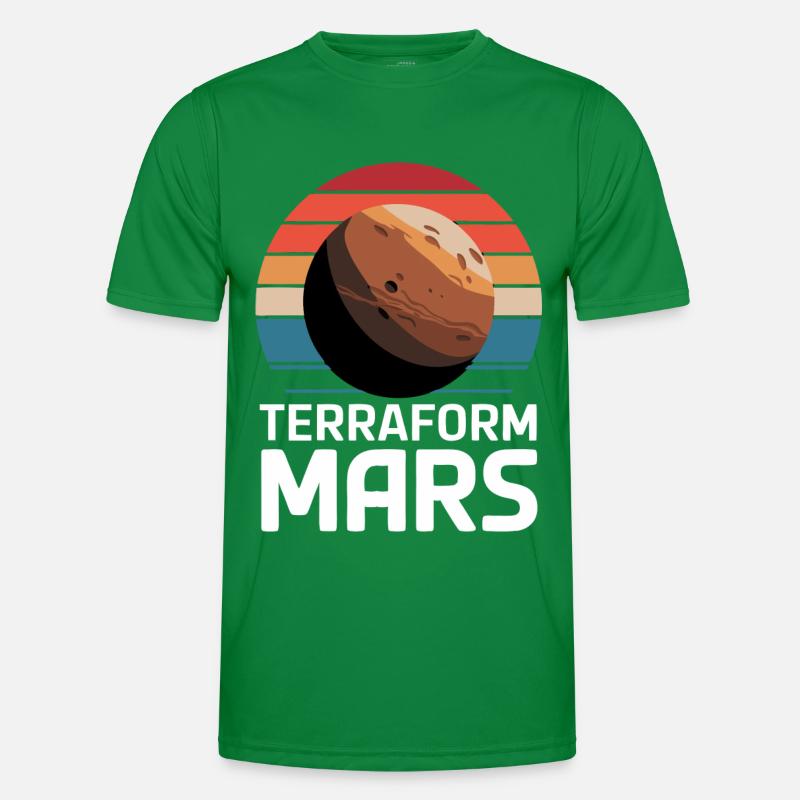 Mars Planète Planète Système Solaire T-shirt sport Homme