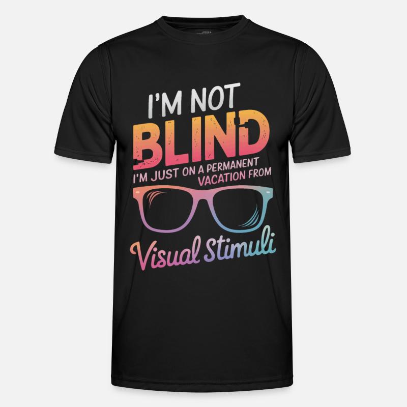 Blinde Blindheit Sehbehinderte Menschen Männer Funktions-T-Shirt