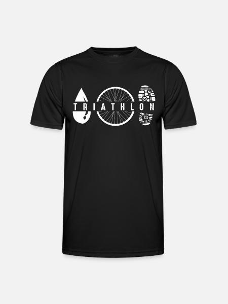 Triathlon Symbole - Männer Funktions-T-Shirt - Schwarz