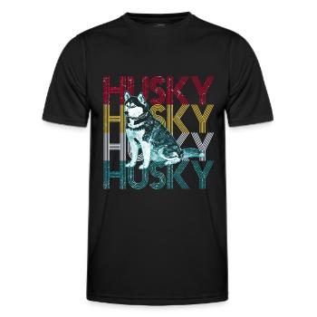 Husky - T-shirt sport Homme - noir - Devant - AI Model Male 178 dark (178cm)