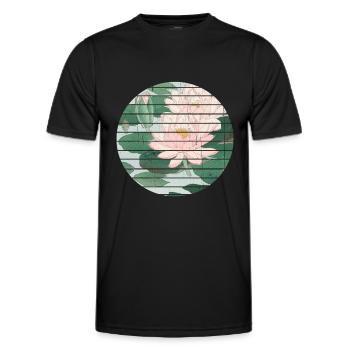 Nénuphar japonais - T-shirt sport Homme - noir - Devant - AI Model Male 178 dark (178cm)