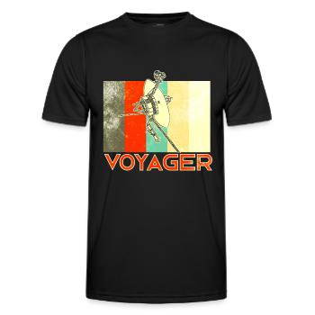 Vaisseau spatial Voyager - T-shirt sport Homme - noir - Devant - AI Model Male 178 dark (178cm)