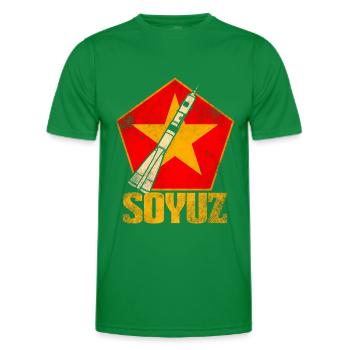 Soyouz Rocket Union soviétique - T-shirt sport Homme - vert - Devant - AI Model Male 178 dark (178cm)