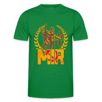 Mir Space Station - Men's Functional T-Shirt - kelly green - Front - AI Model Male 178 dark (178cm)
