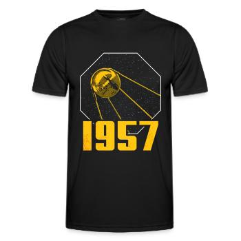 Sputnik 1957 - Men's Functional T-Shirt - black - Front - AI Model Male 178 dark (178cm)