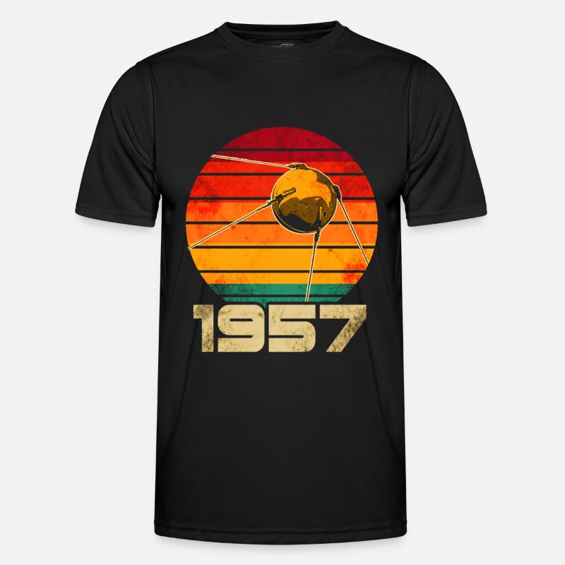 Sputnik 1 Satellite - Men's Functional T-Shirt - black