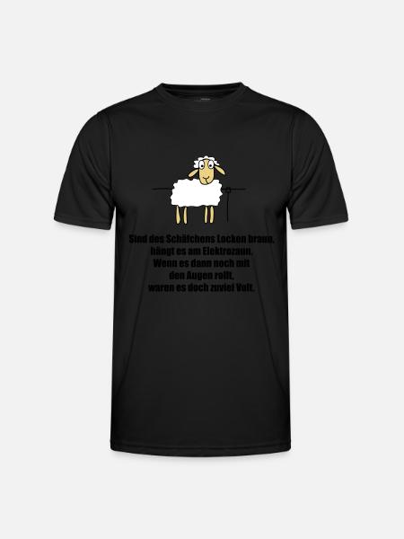 schaefchen - Männer Funktions-T-Shirt - Schwarz