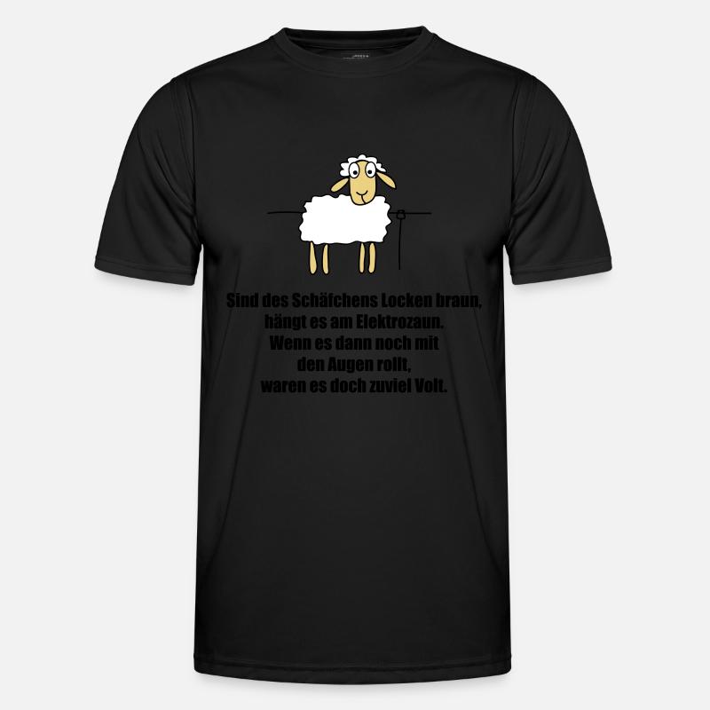 schaefchen - Männer Funktions-T-Shirt - Schwarz
