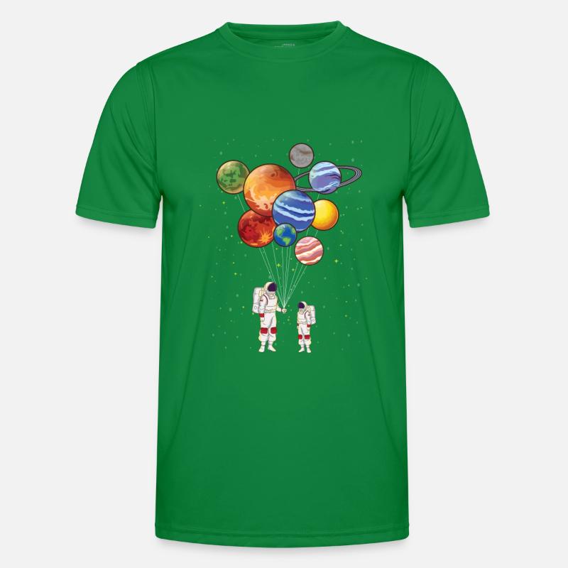 Planète Vaisseau spatial volant Spaceman Galaxy T-shirt sport Homme