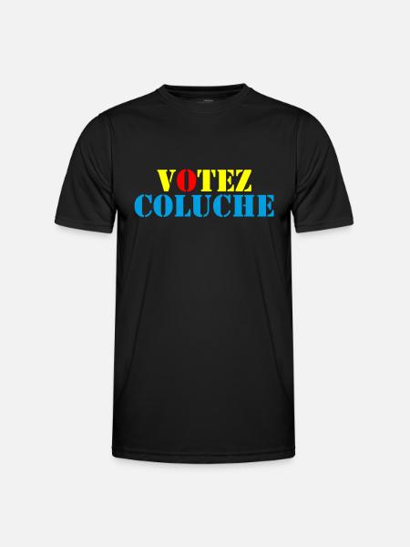 Votez Coluche 01 - T-shirt sport Homme - noir
