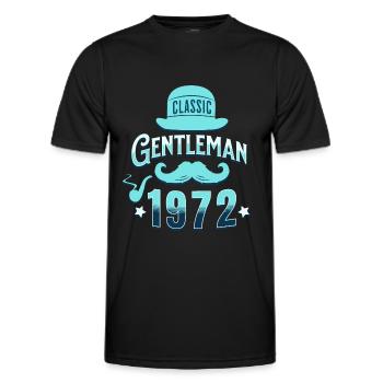 Vintage Gentleman 1972 50 Years Anniversary - Men's Functional T-Shirt - black - Front - AI Model Male 178 dark (178cm)