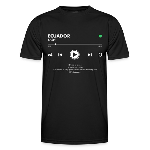 ECUADOR - Play Button & Lyrics - Men's Functional T-Shirt