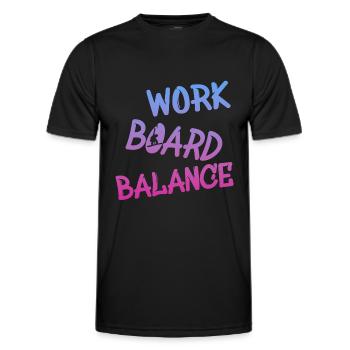Work Board Balance - Männer Funktions-T-Shirt - Schwarz - Vorne - AI Model Male 178 dark (178cm)